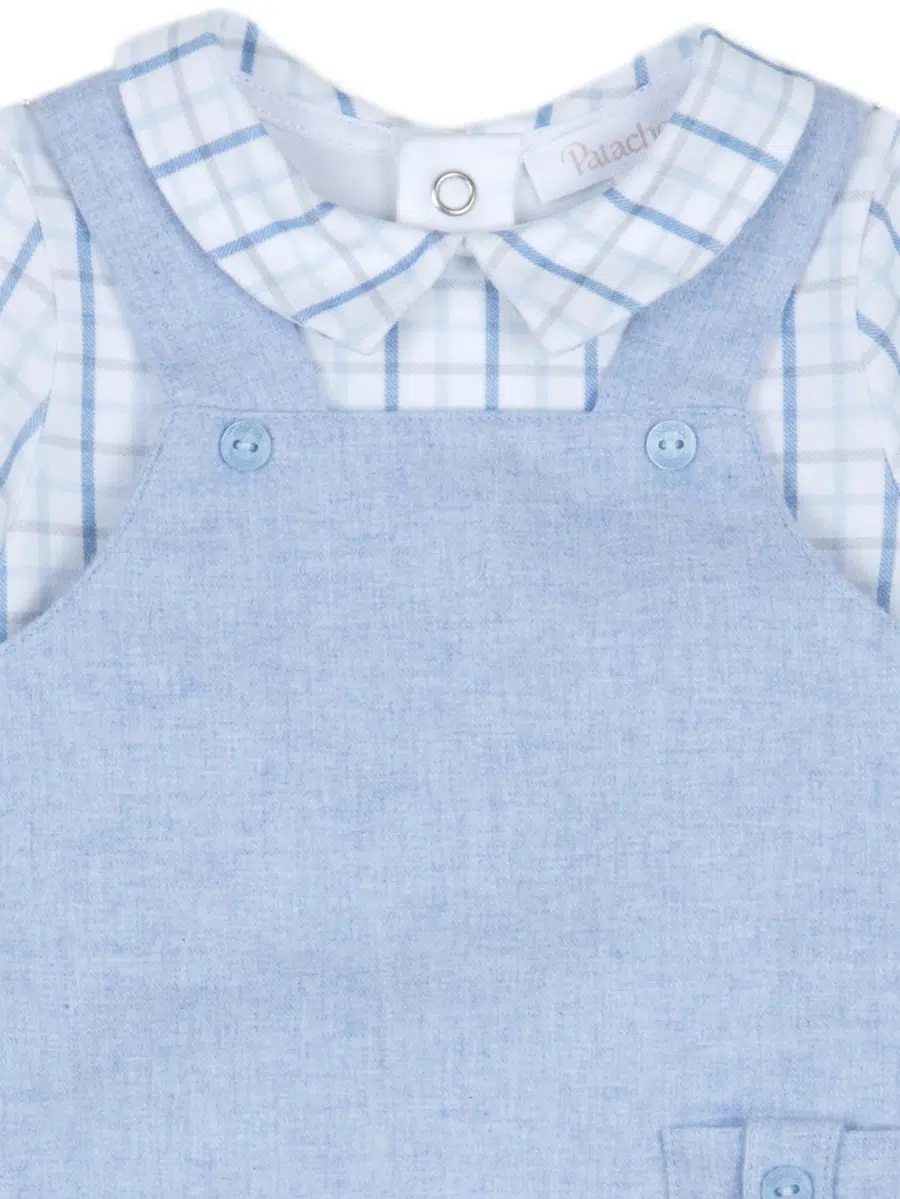 Combinaison bébé effet salopette – Bleu – Image 3
