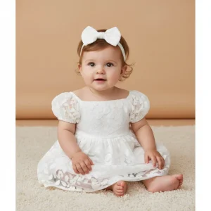 Barboteuse bébé blanche Leva