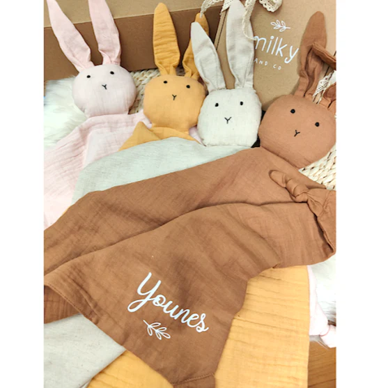 Doudou lange lapin moutarde – Image 5
