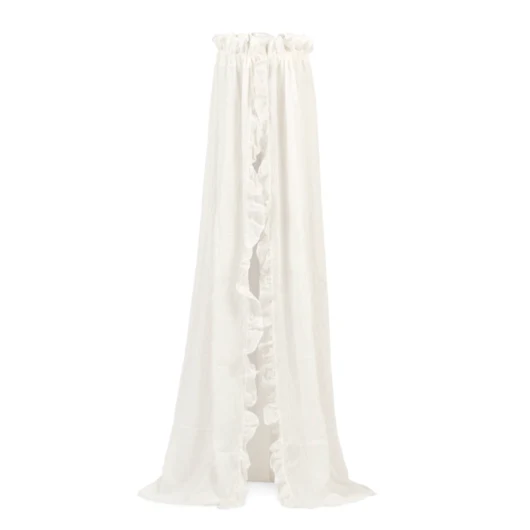 Ciel de lit 155 cm fronces blanc – Image 3