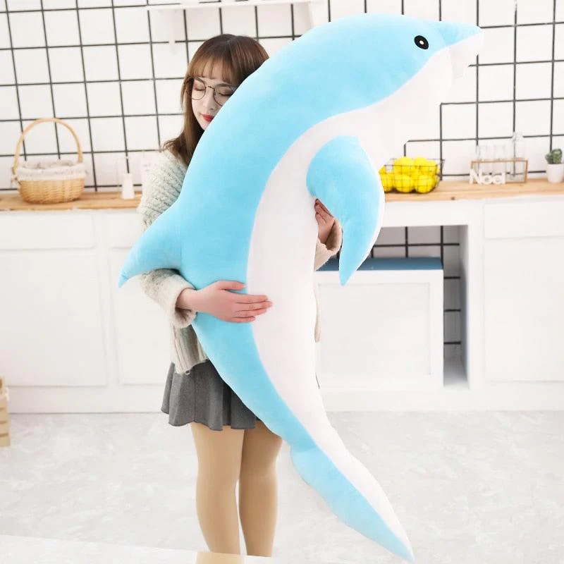 Grande peluche de dauphin pour enfant – Image 2