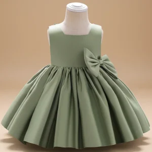 Robe cérémonie bébé fille satinée