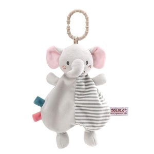 Doudou en peluche animaux avec hochet