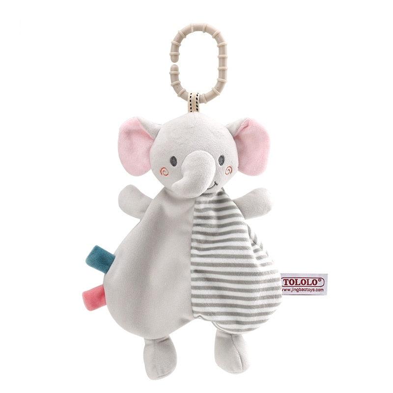 Doudou en peluche animaux avec hochet