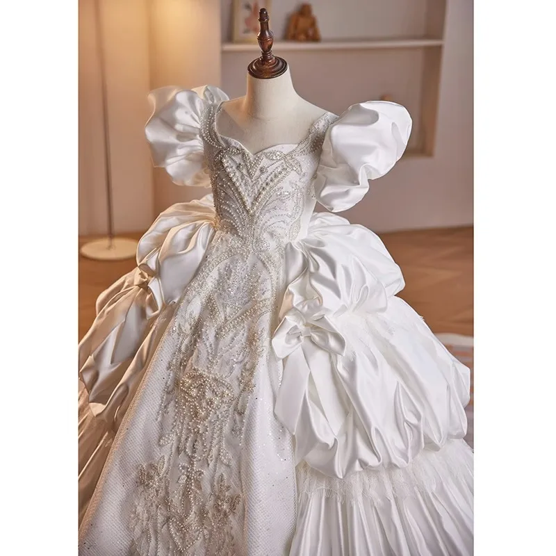 Robe blanche de cérémonie enfant princesse – Image 5
