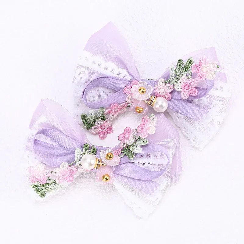 Accessoire cheveux fille barrettes en fleurs – Image 2