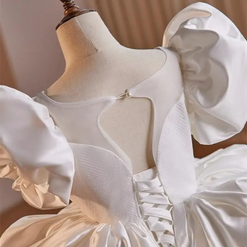 Robe blanche de cérémonie enfant princesse – Image 8