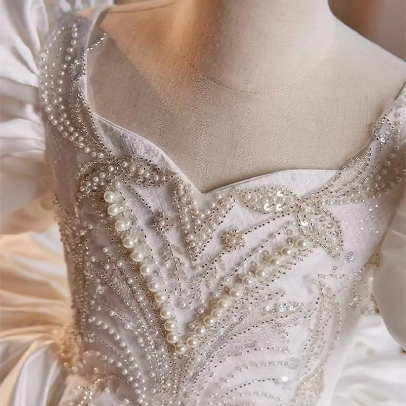 Robe blanche de cérémonie enfant princesse – Image 7