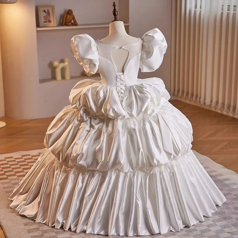 Robe blanche de cérémonie enfant princesse – Image 6