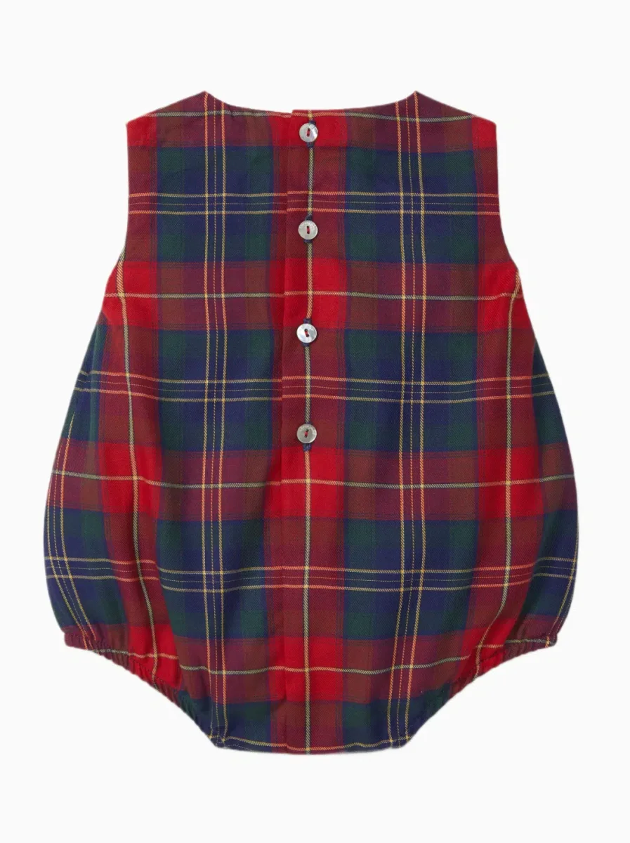 Barboteuse écossaise bébé – Rouge – Image 4