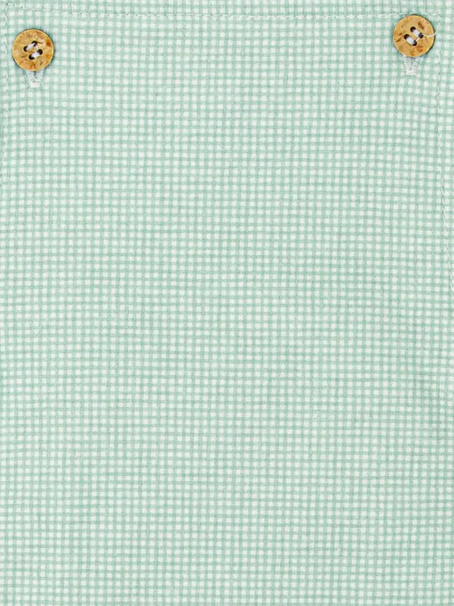 Barboteuse bébé en coton doux – Vert – Image 3