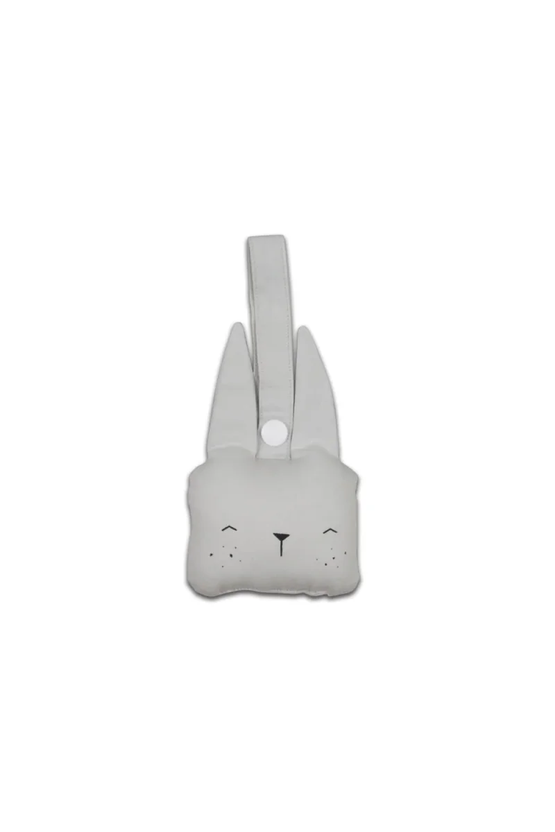 Hochet à Suspendre en Coton Bio Lapin Gris