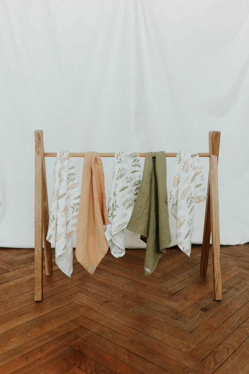Lot de 2 Langes Bône Kaki – Image 4