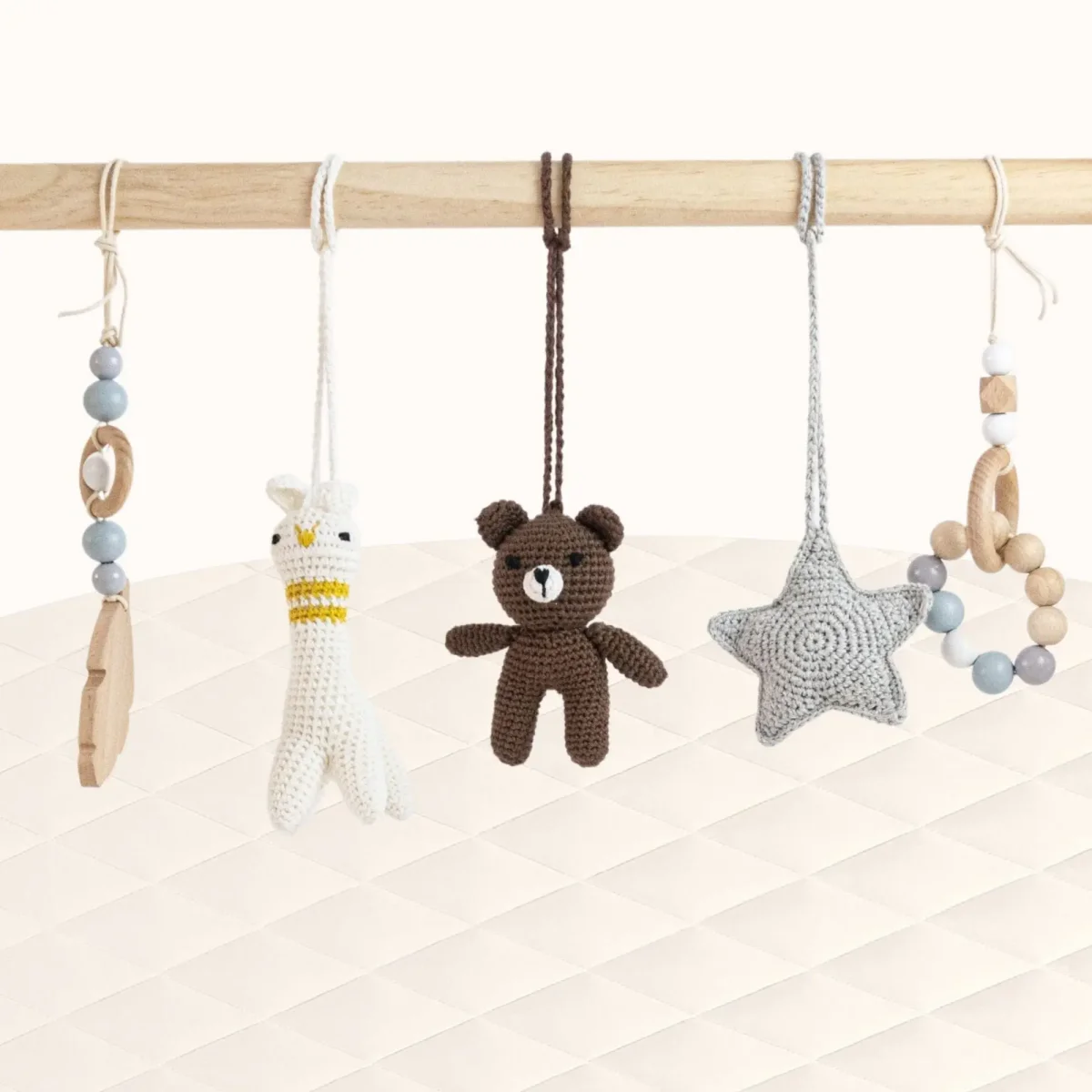 Wooden Baby Gym | Panda Play Gym Set with Star & Teepee – Image 5