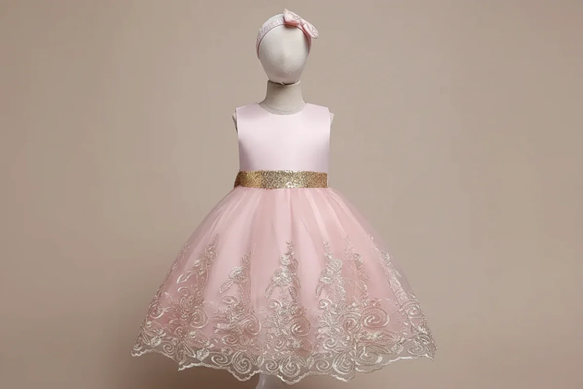 Robe princesse aux motifs dorés - 48h